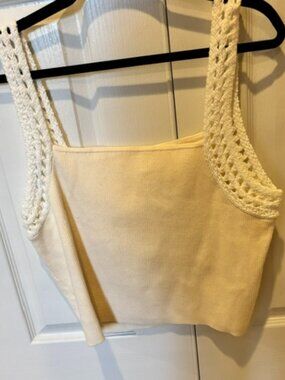 Aerie Crochet Sweater Tank Top Size: XXL